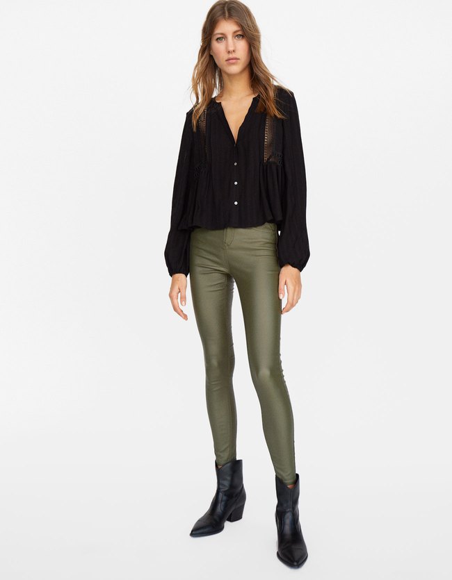 Stradivarius Gecoate Broek Met Hoge Taille Dames Kaki 36 stradivarius kopen in de aanbieding Stradivarius Gecoate Broek Met Hoge Taille Dames Kaki 36 stradivarius kopen in de aanbieding