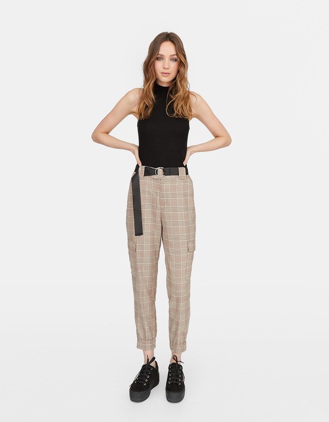 Stradivarius Geruite Cargobroek Met Elastiek In De Zoom Dames Steen stradivarius kopen in de aanbieding Stradivarius Geruite Cargobroek Met Elastiek In De Zoom Dames Steen stradivarius kopen in de aanbieding