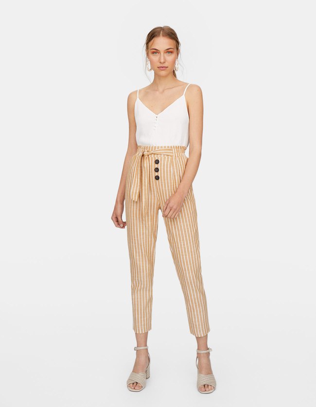 Stradivarius Baggy Broek Dames Beige Xs stradivarius kopen in de aanbieding Stradivarius Baggy Broek Dames Beige Xs stradivarius kopen in de aanbieding