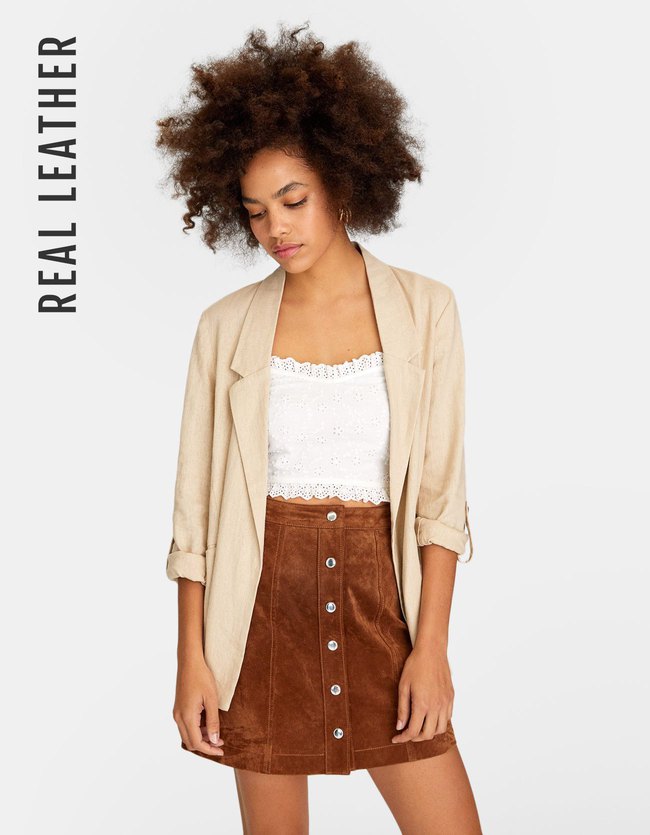 Stradivarius Leren Rok Met Knopen Limited Edition Dames Lichtkameel 40 stradivarius kopen in de aanbieding Stradivarius Leren Rok Met Knopen Limited Edition Dames Lichtkameel 40 stradivarius kopen in de aanbieding