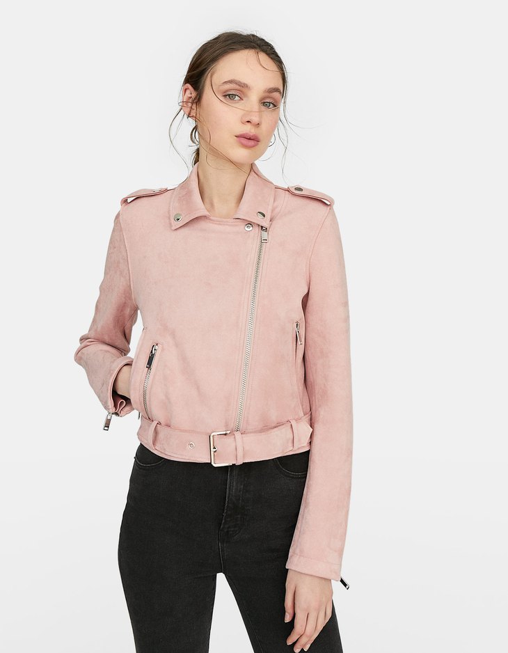 stradivarius suede jacket