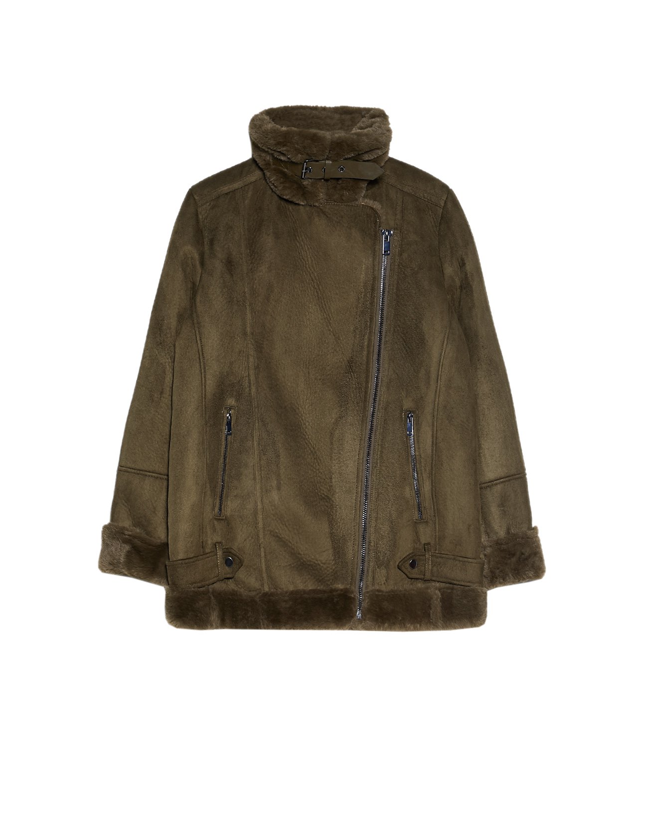 Limited Edition Faux Shearling Biker Jacket