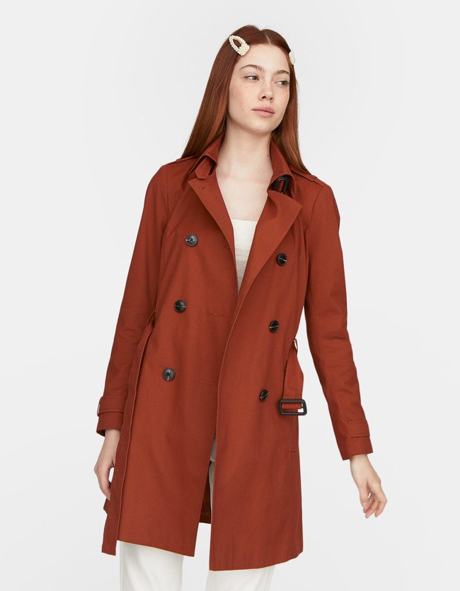 Stradivarius Trench Met Reverskraag Dames Terracotta Xl stradivarius kopen in de aanbieding Stradivarius Trench Met Reverskraag Dames Terracotta Xl stradivarius kopen in de aanbieding