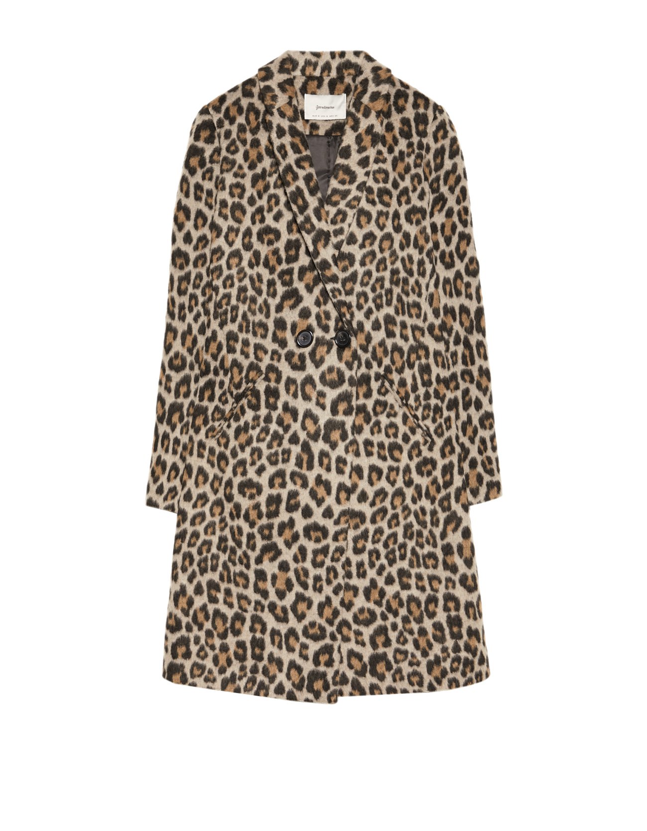 stradivarius leopard coat