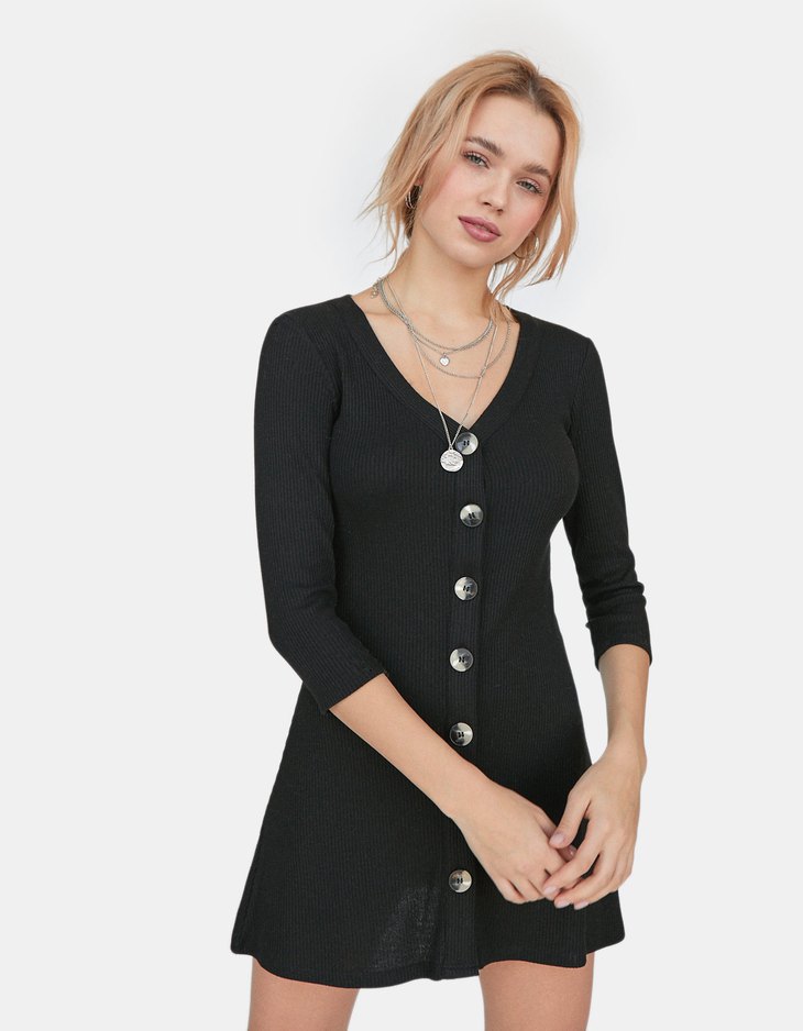 short button up dress