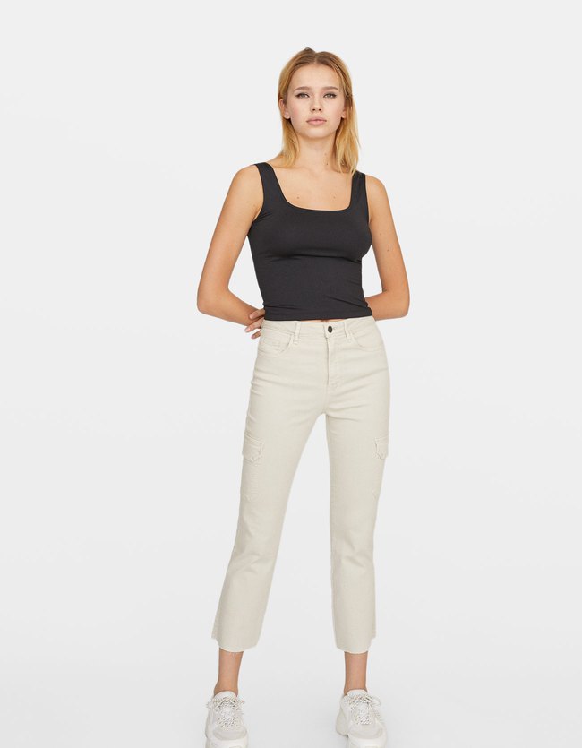 Stradivarius Rechte Cargobroek Dames Steen 38 stradivarius kopen in de aanbieding Stradivarius Rechte Cargobroek Dames Steen 38 stradivarius kopen in de aanbieding