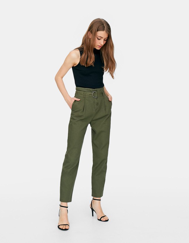 Stradivarius Broek Met Hoge Taille En Riem Dames Kaki stradivarius kopen in de aanbieding Stradivarius Broek Met Hoge Taille En Riem Dames Kaki stradivarius kopen in de aanbieding