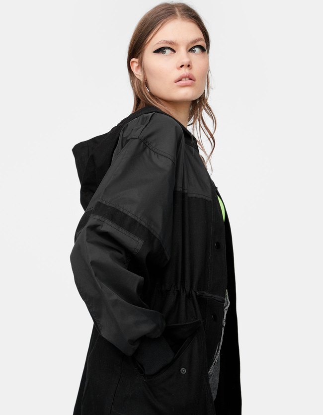 Stradivarius Lange Parka Van Twee Materialen Dames Zwart stradivarius kopen in de aanbieding Stradivarius Lange Parka Van Twee Materialen Dames Zwart stradivarius kopen in de aanbieding