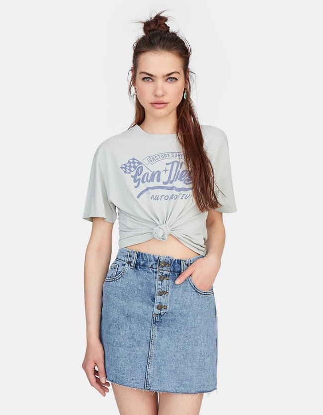 Stradivarius Denim Minirok Met Kleur Dames Jeansblauw 42 stradivarius kopen in de aanbieding Stradivarius Denim Minirok Met Kleur Dames Jeansblauw 42 stradivarius kopen in de aanbieding