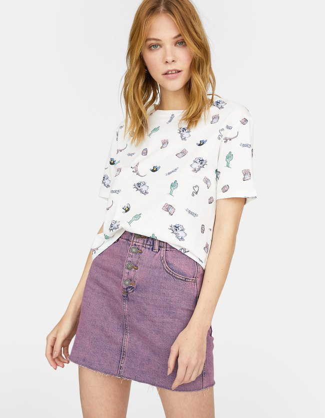 Stradivarius Denim Minirok Met Kleur Dames Pastelroze 40 stradivarius kopen in de aanbieding Stradivarius Denim Minirok Met Kleur Dames Pastelroze 40 stradivarius kopen in de aanbieding