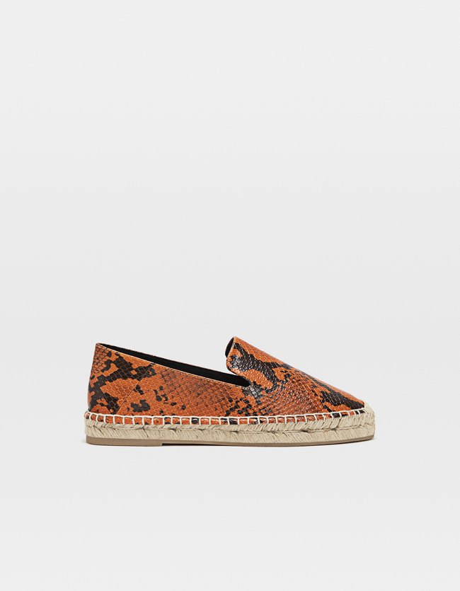 Stradivarius Espadrille Met Animalprint Dames Parelgrijs 36 stradivarius kopen in de aanbieding