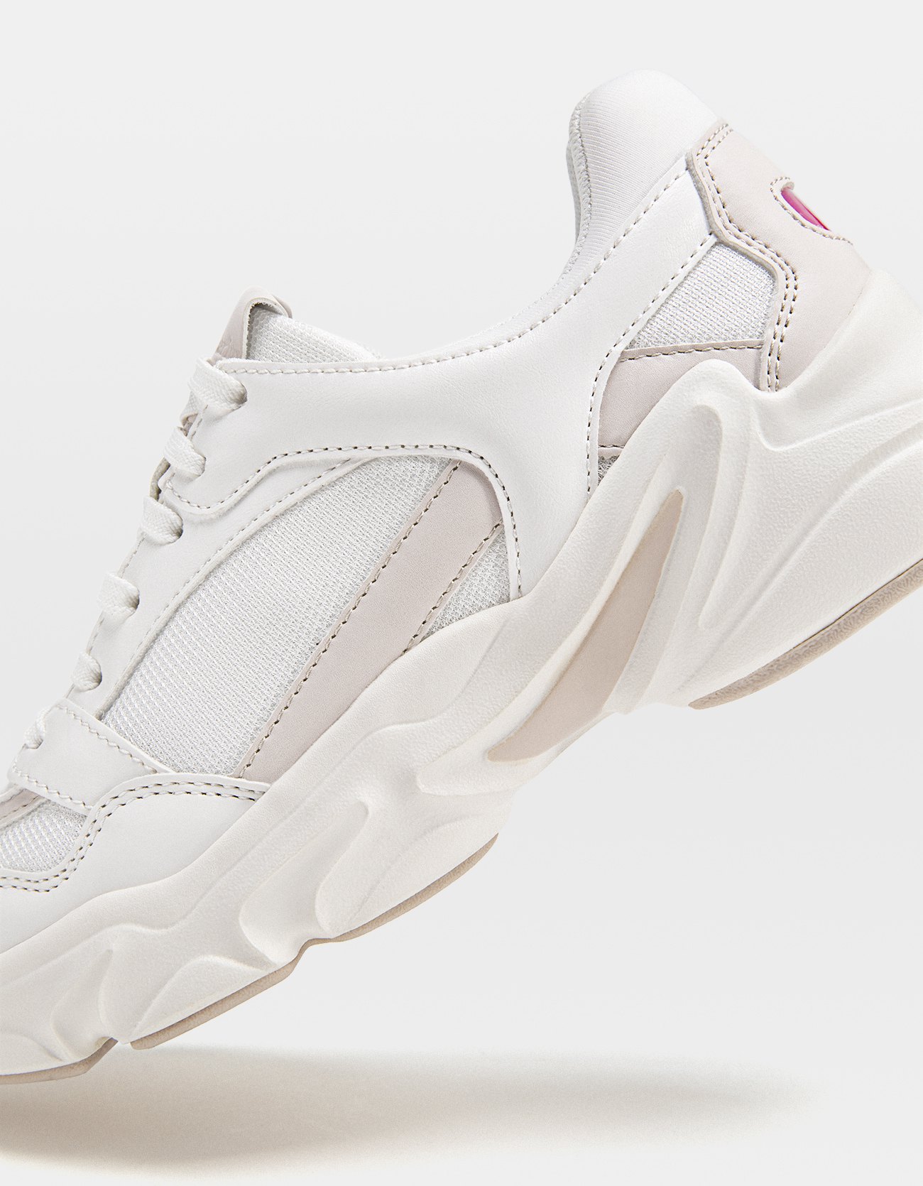 Modalite Net Stradivarius Beyaz Platform Spor Ayakkabi