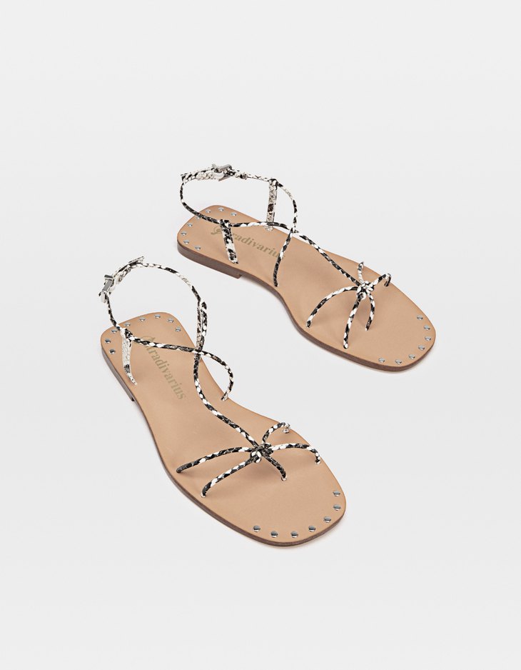 Mexico Planas Ziopxutk Tiras Estampado Sandalias Animal Nullstradivarius PvNnwOym80