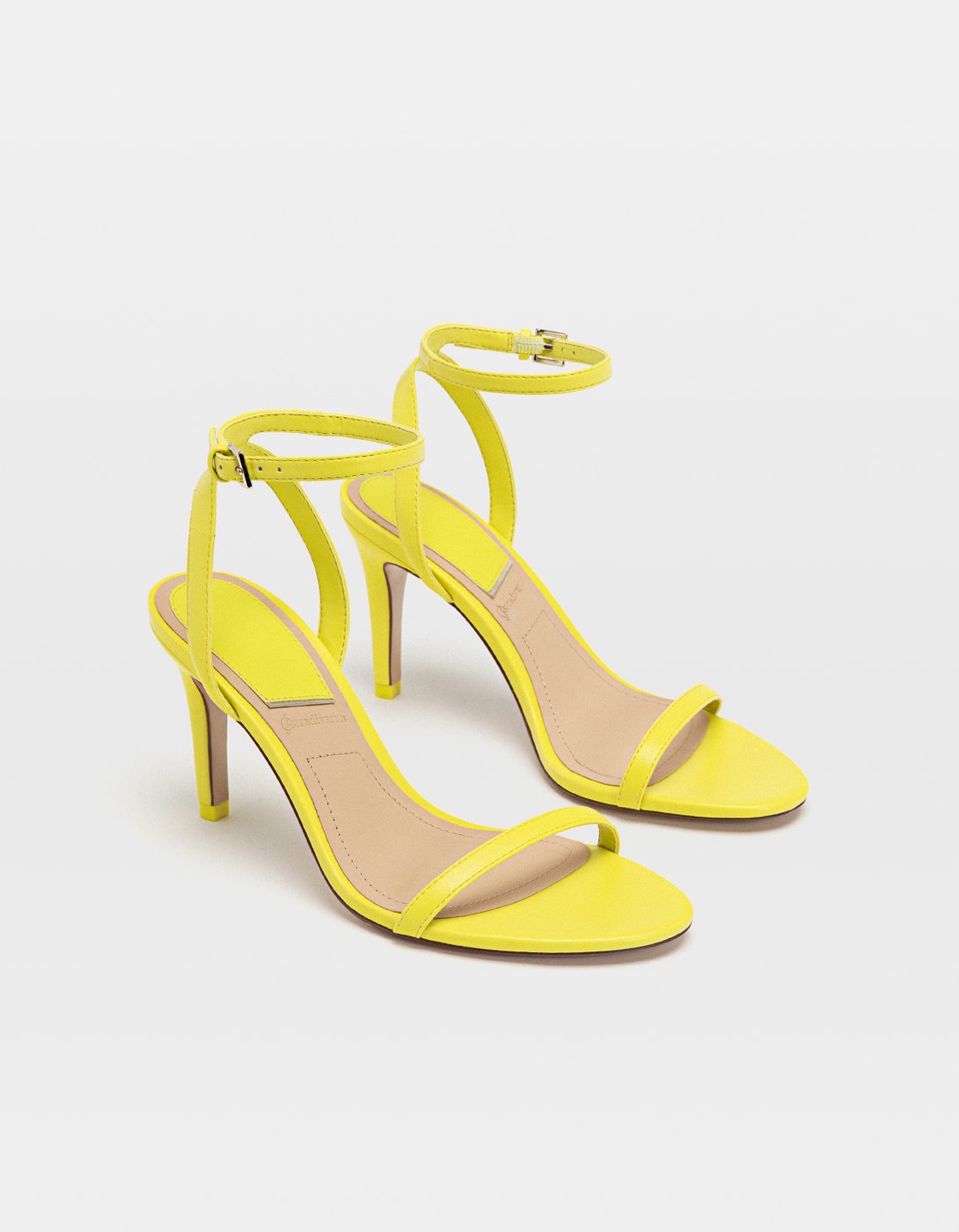 neon yellow high heels