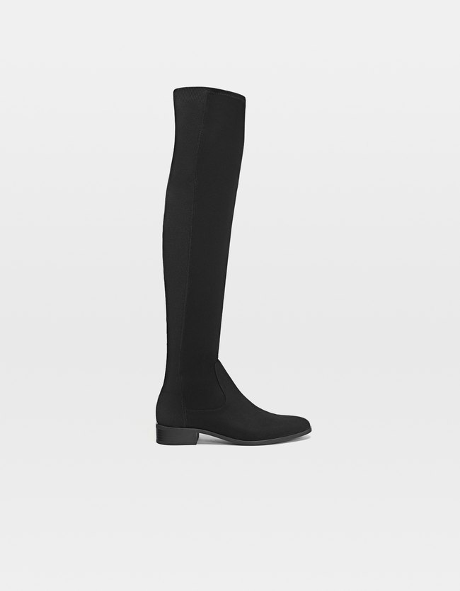 Stradivarius Hoge Platte Elastische Laars Kleur Zwart Dames 36 stradivarius kopen in de aanbieding Stradivarius Hoge Platte Elastische Laars Kleur Zwart Dames 36 stradivarius kopen in de aanbieding