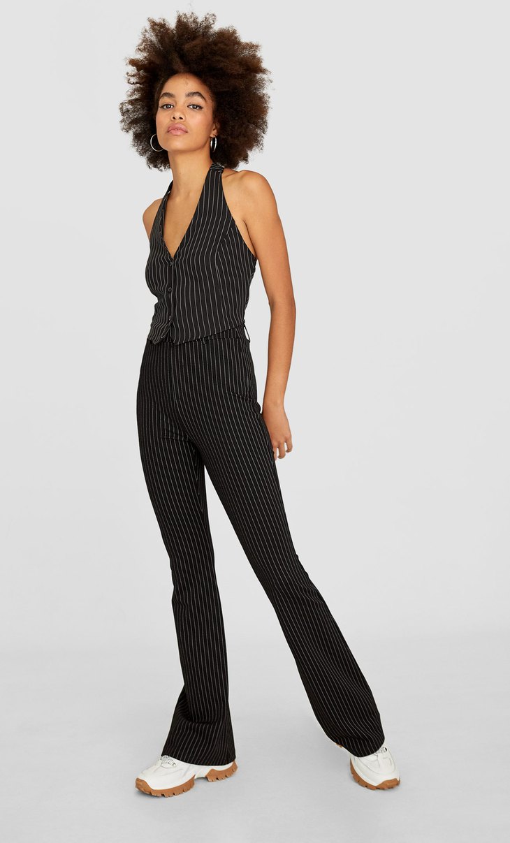 stradivarius flared trousers