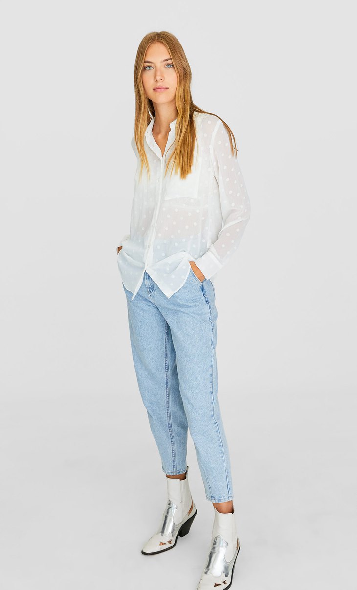stradivarius blusa blanca