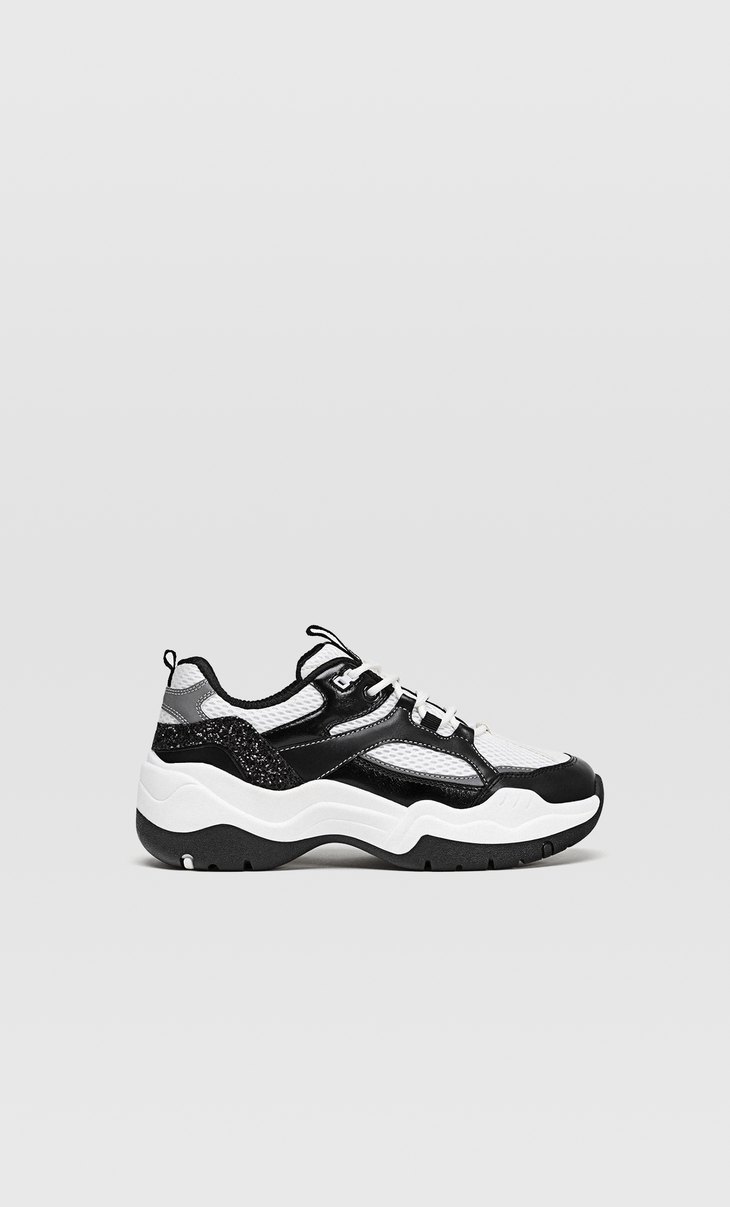 stradivarius chunky trainers