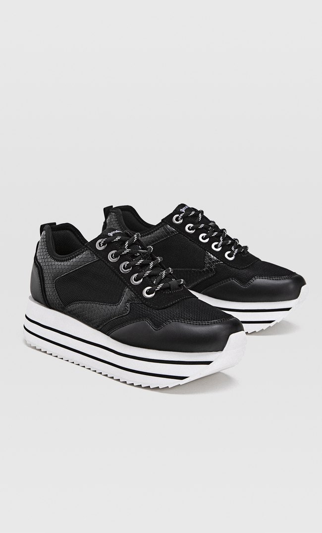 stradivarius platform sneakers