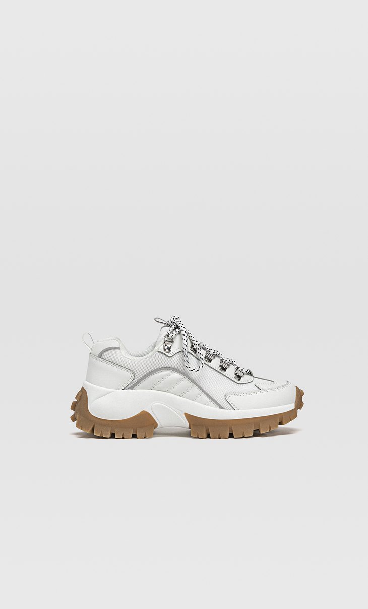 stradivarius chunky sole trainer