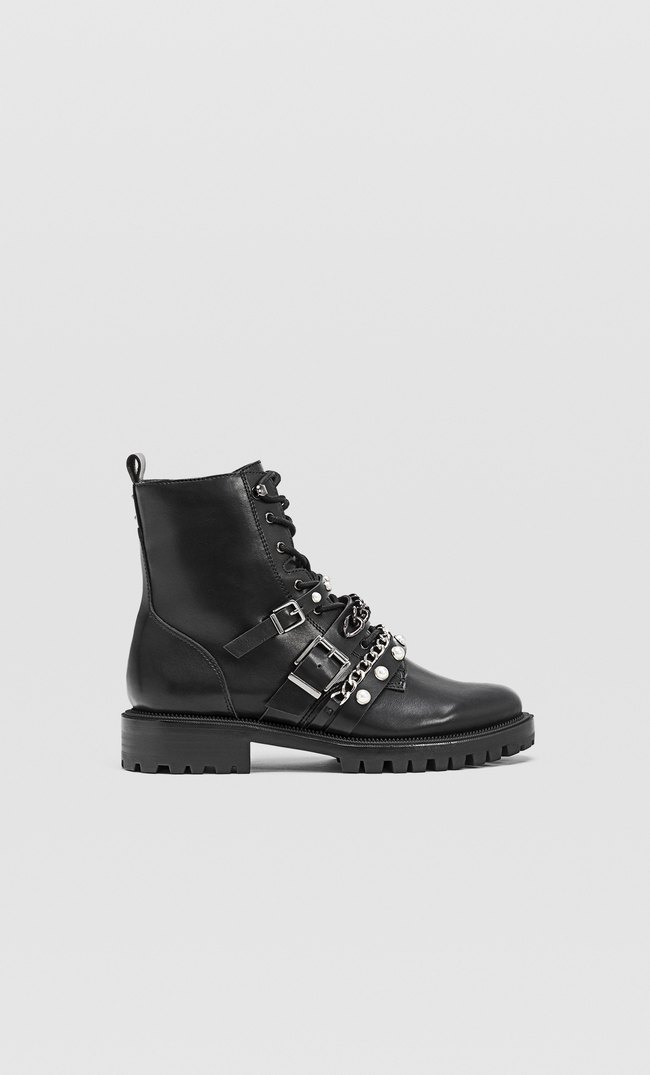 stradivarius biker boots e98b00