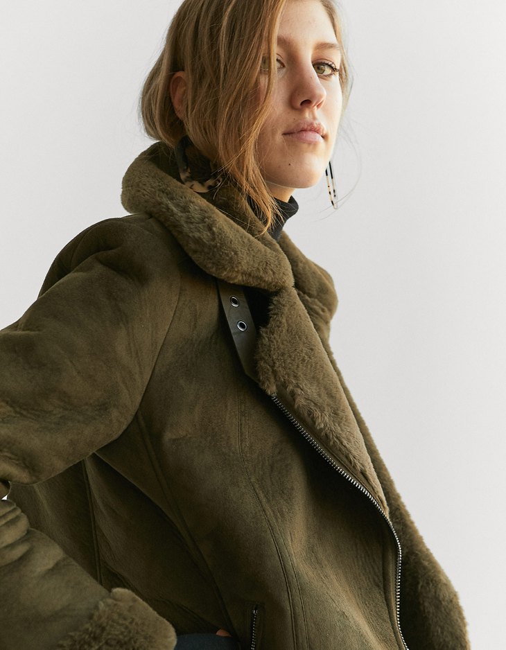 Limited Edition Faux Shearling Biker Jacket