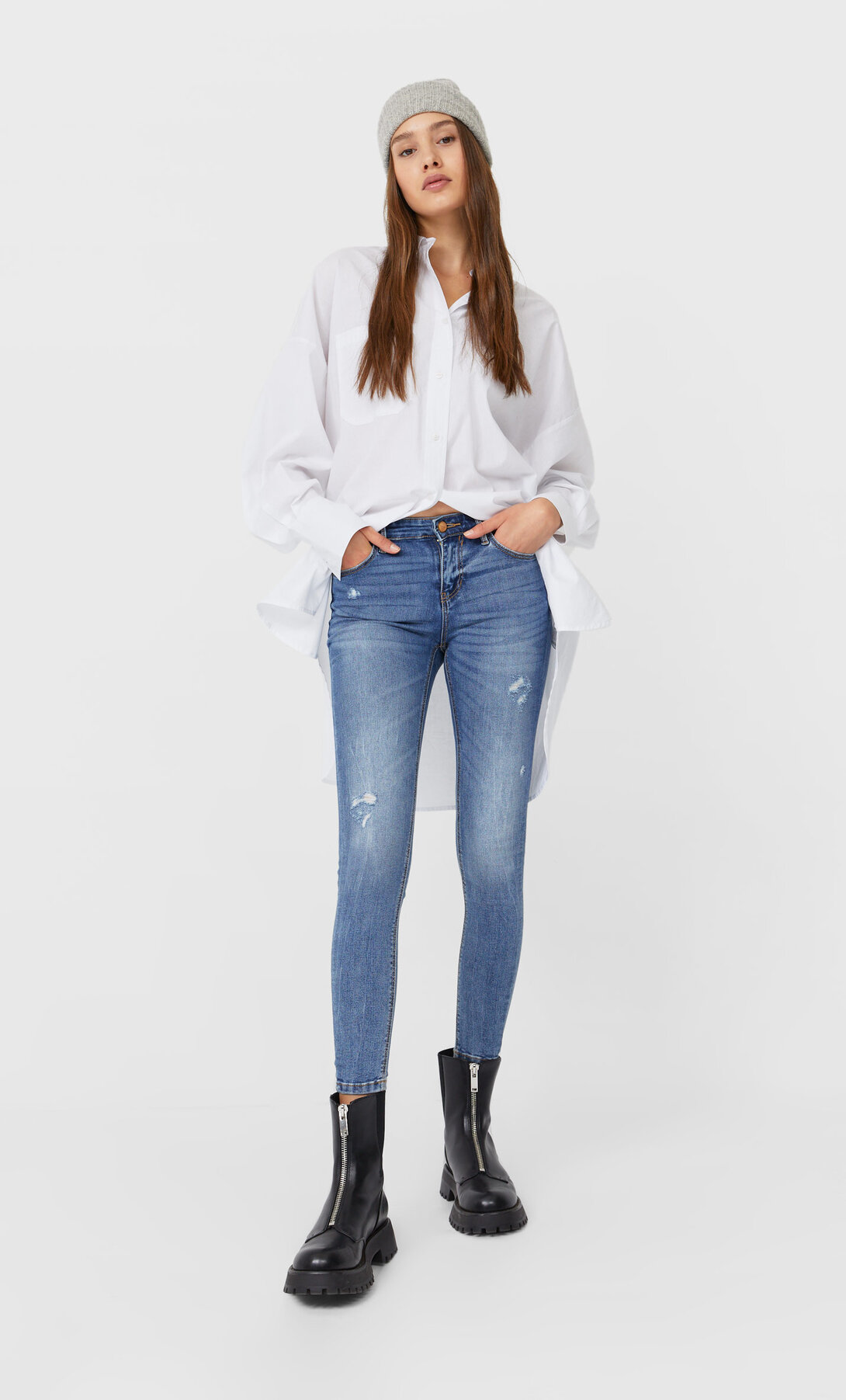 stradivarius jeans low waist