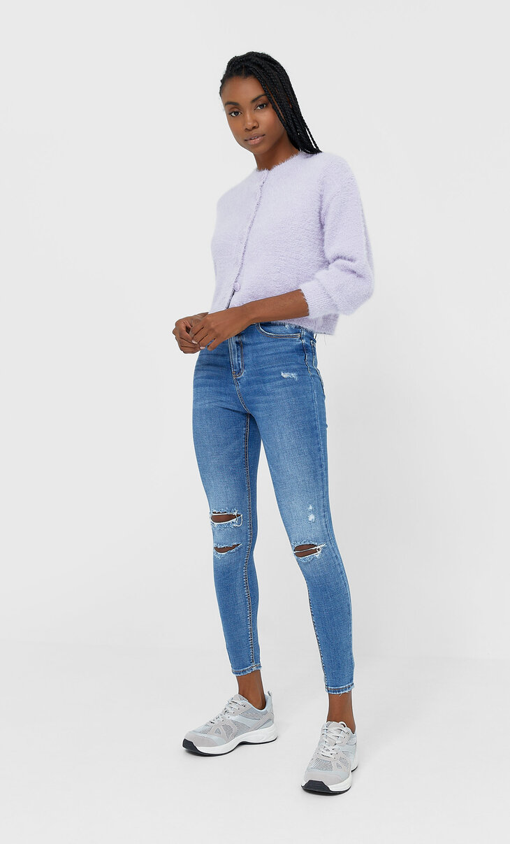 high waist jeans stradivarius
