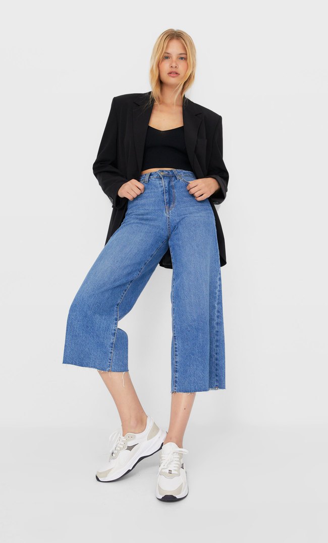 stradivarius culotte jeans