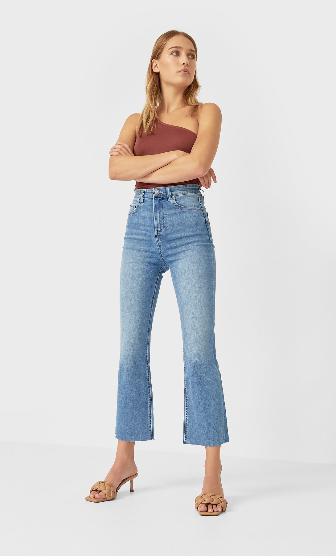 stradivarius flare jeans