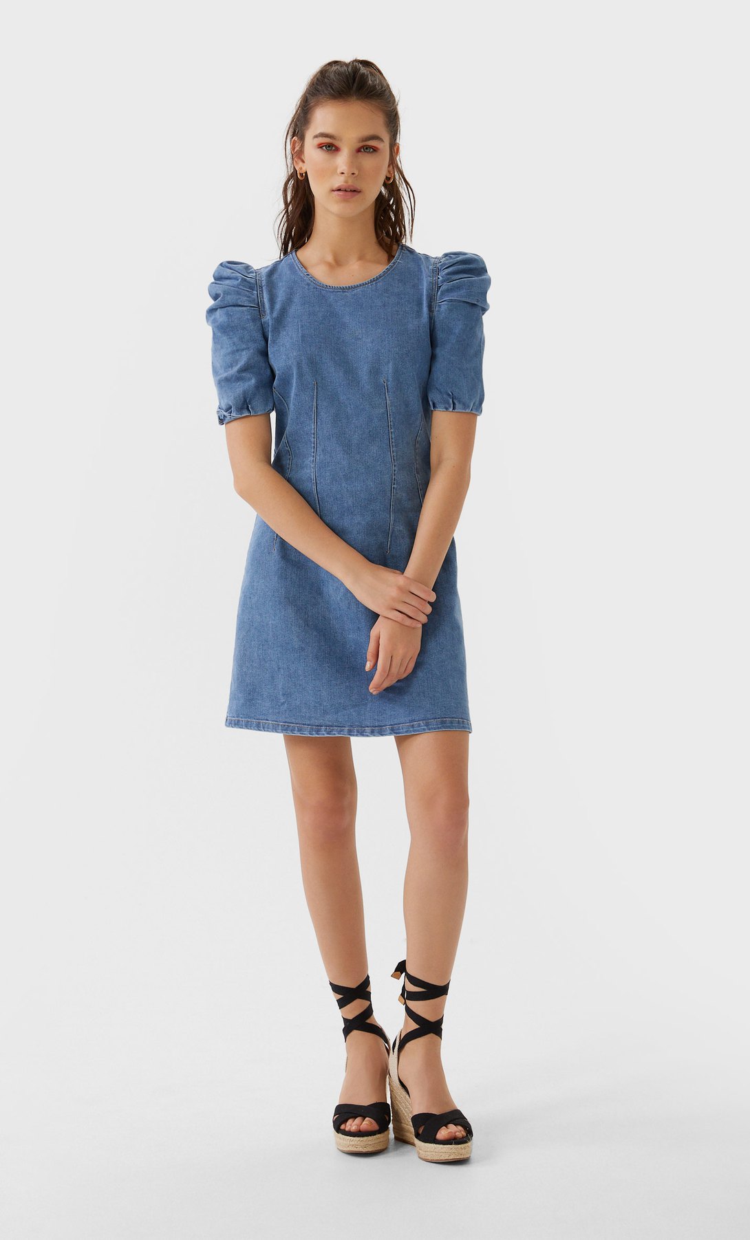 STR_Мини-платье с объемными рукавами_2