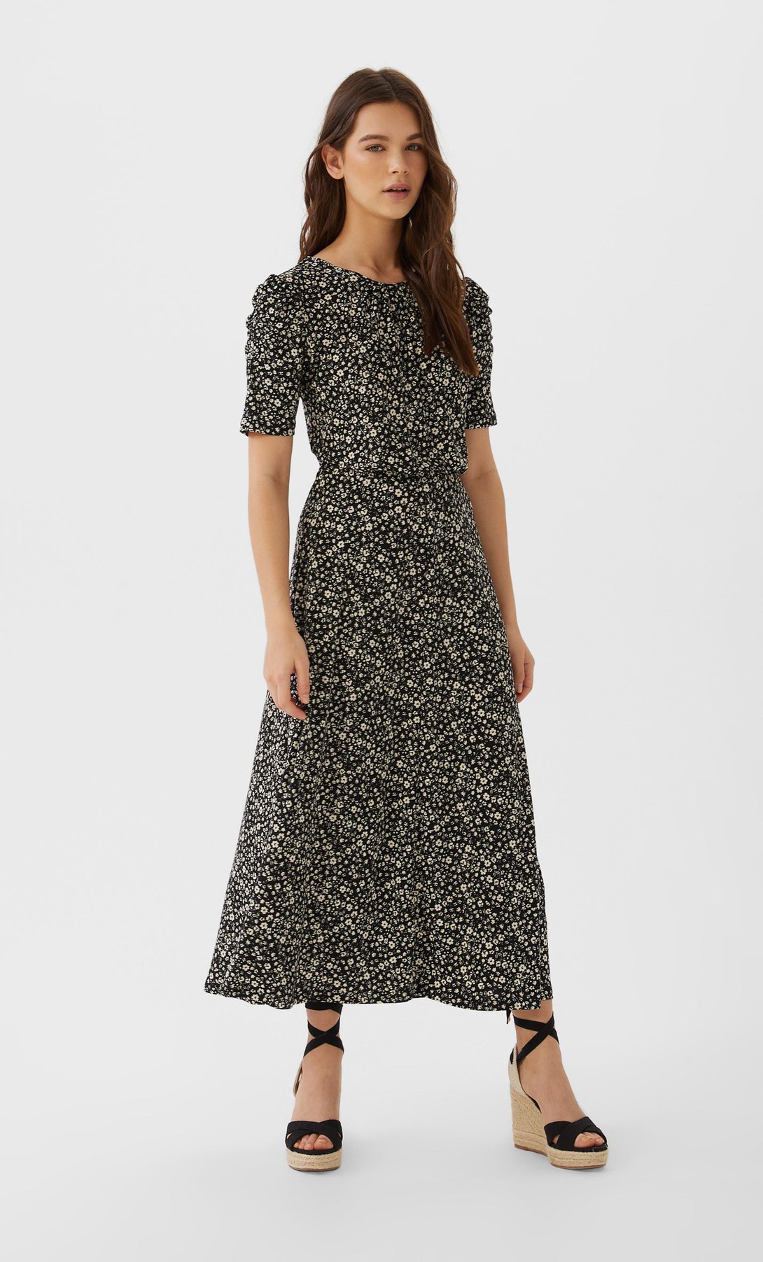 stradivarius midi dress