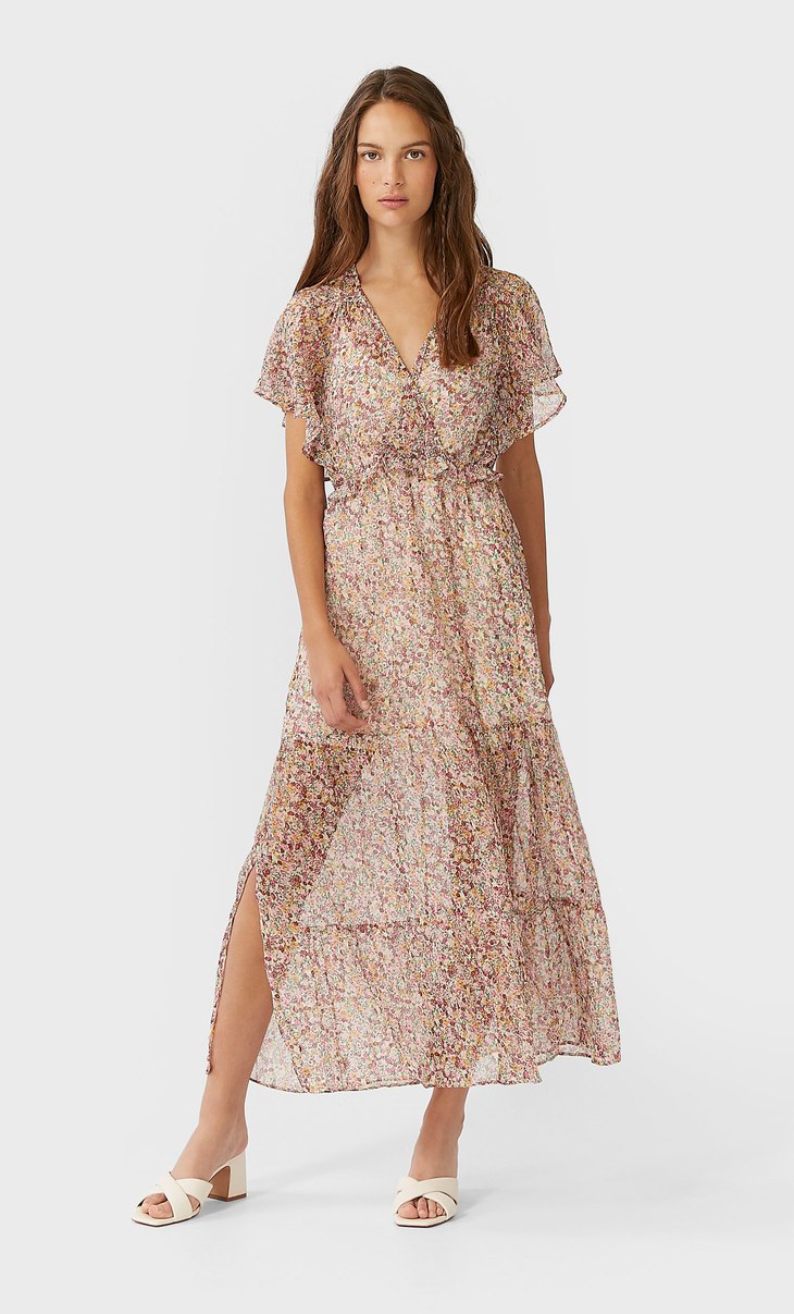 stradivarius midi dress
