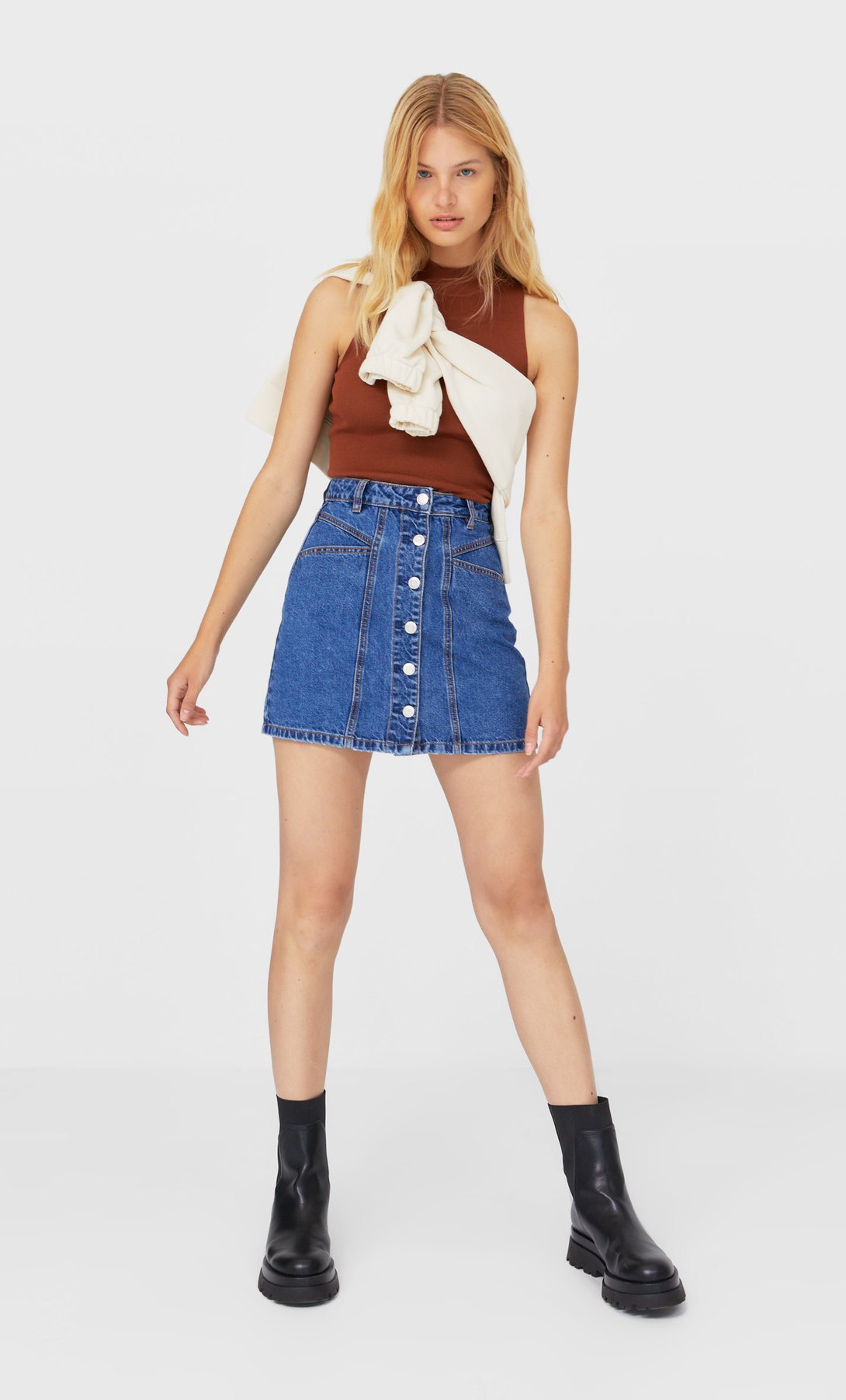 up denim skirt