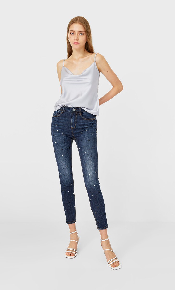 stradivarius regular high waist jeans