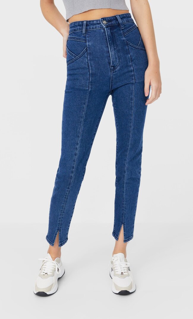 stradivarius mom slim fit