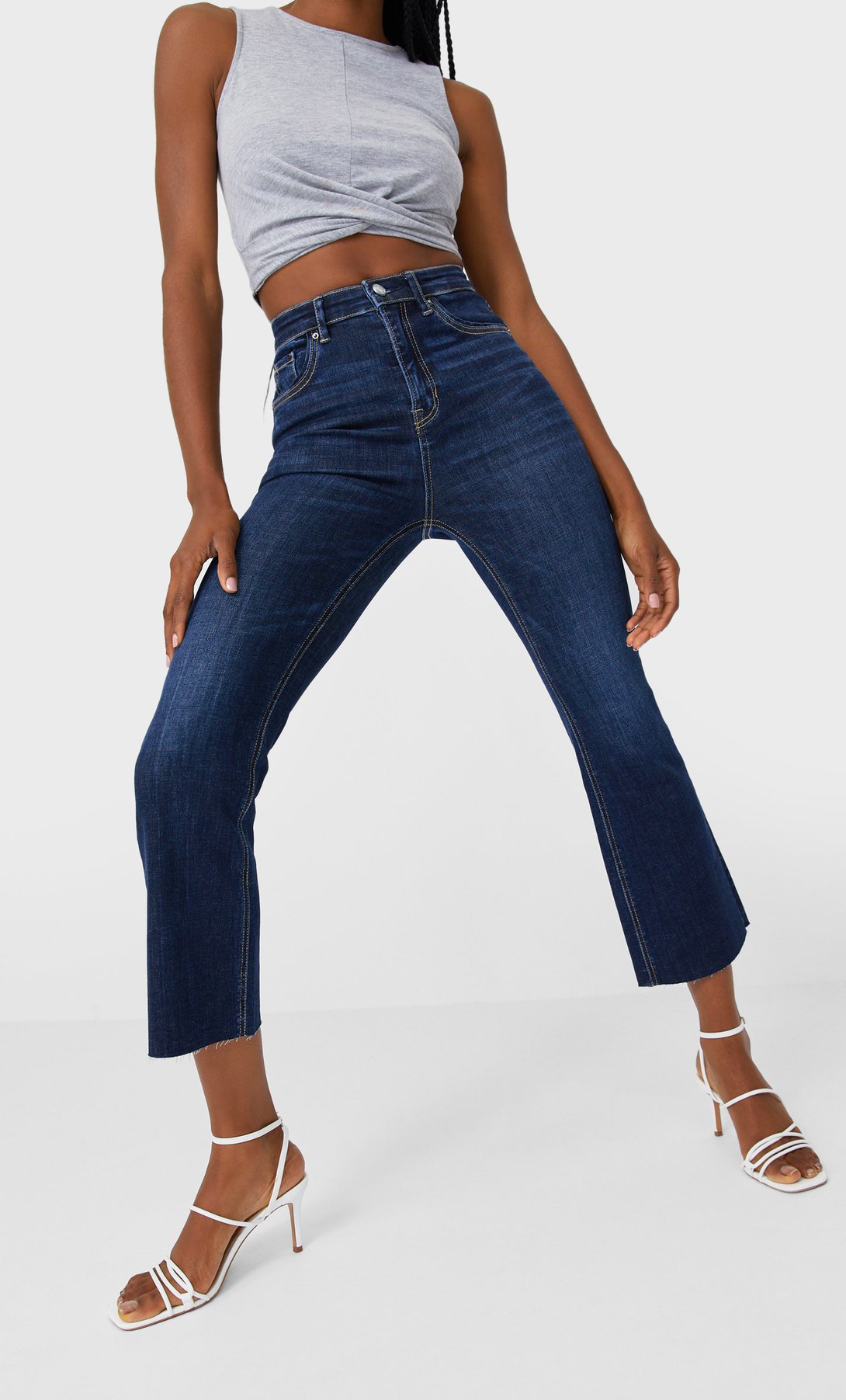 stradivarius cropped flare