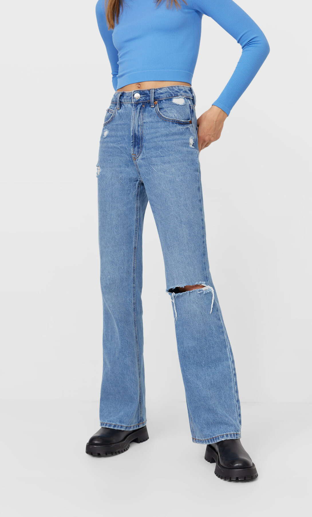 stradivarius jeans flare