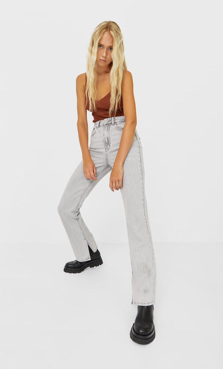stradivarius jeans straight leg