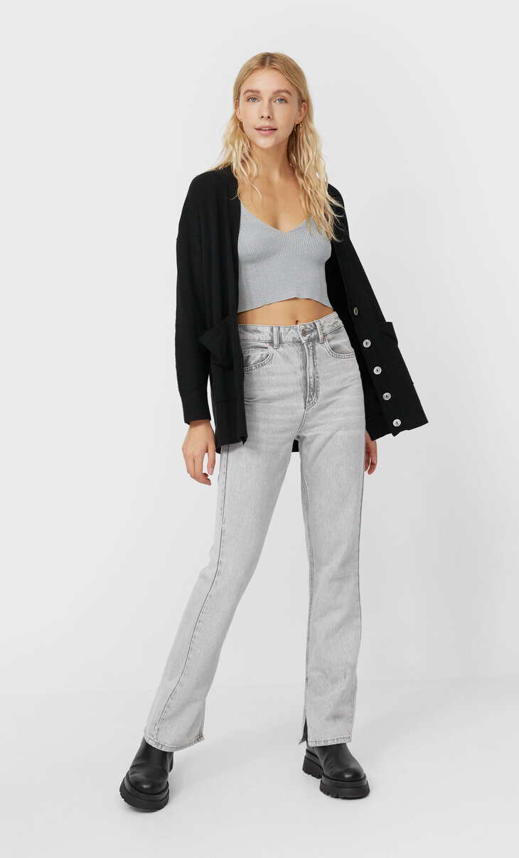 crop oversized cardigan
