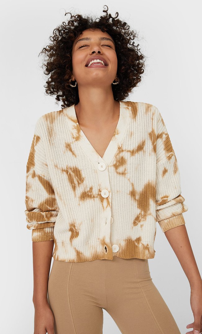 womens tie dye cardigan