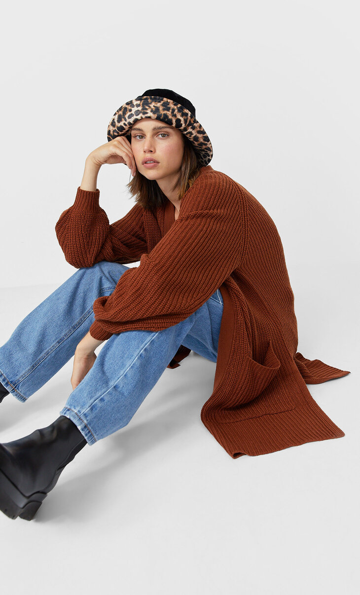 stradivarius long cardigan