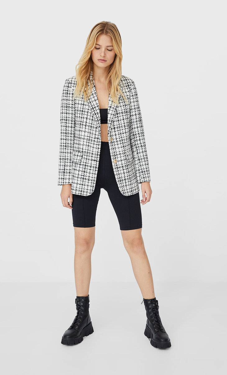 Blazer A Quadri Moda Da Donna Stradivarius Italia
