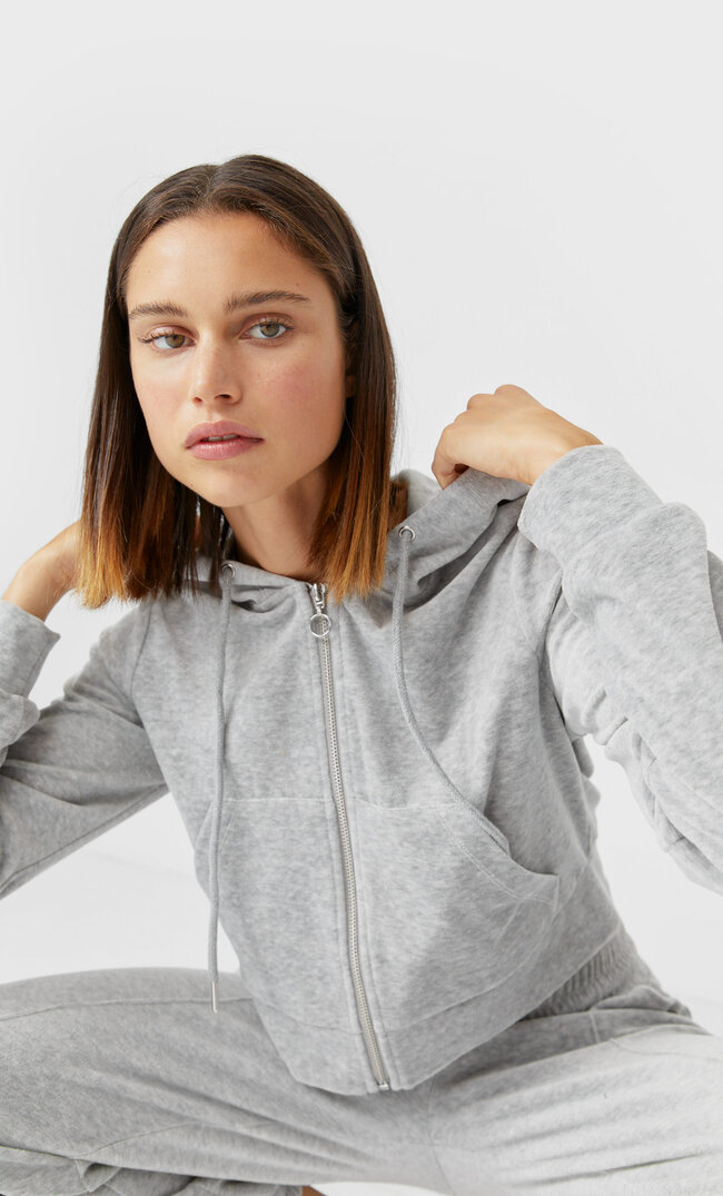 stradivarius teddy hoodie