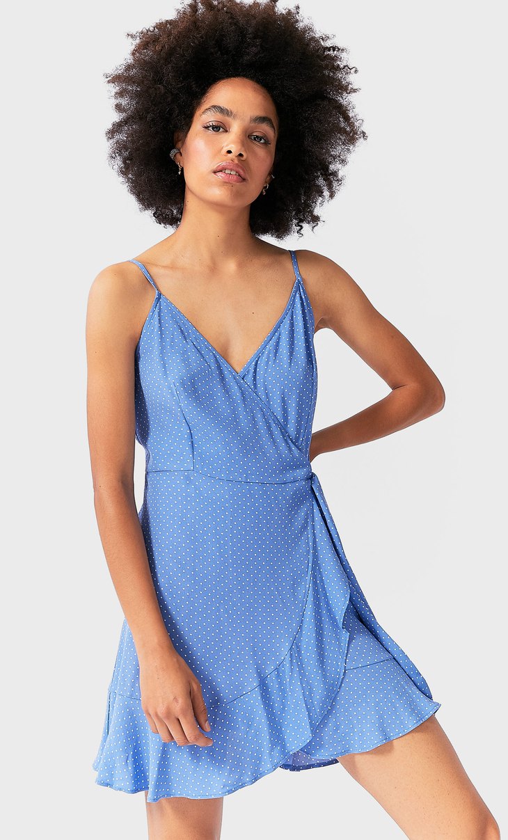 Strappy wrap dress - Women's Dresses 