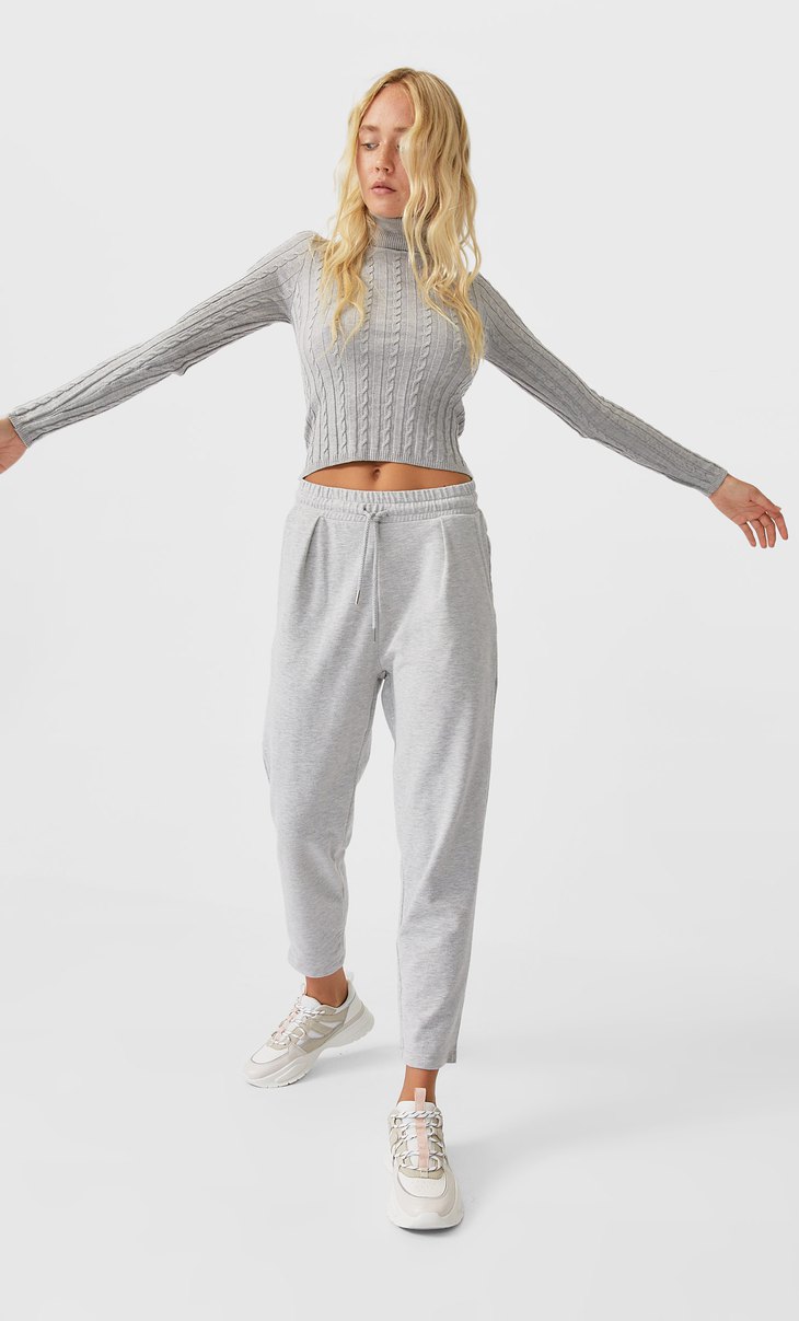 cable knit sweatpants