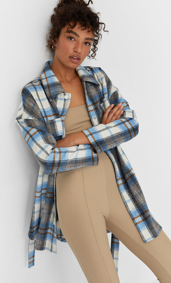 Camicia A Quadri Nuovo Da Donna Stradivarius Italia