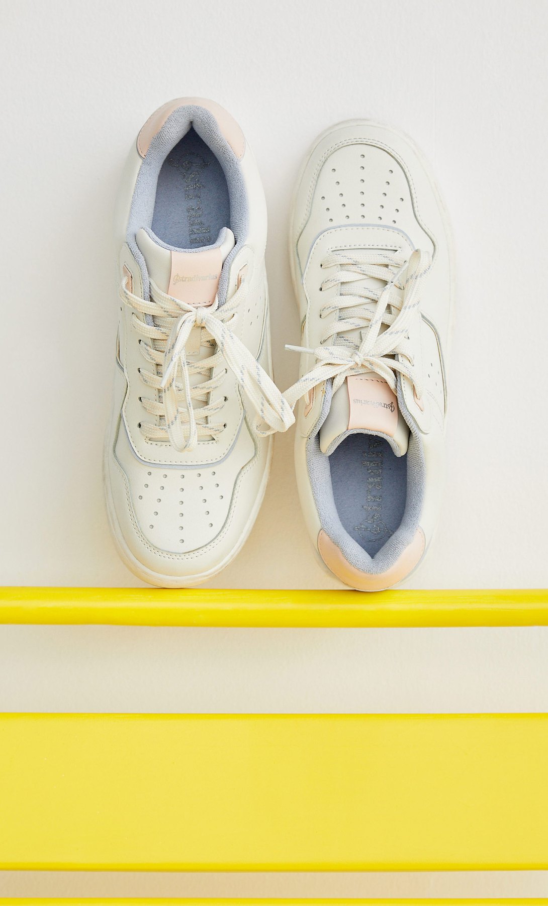 stradivarius white trainers