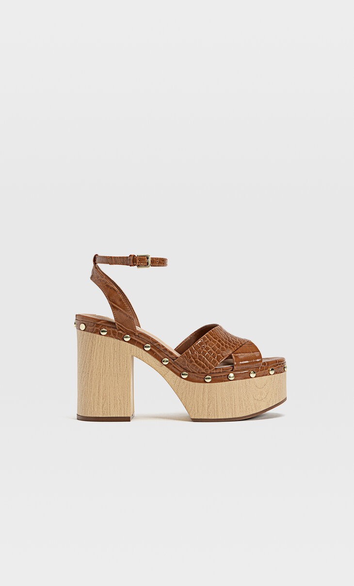 Platform Sandals Women S Heel Shoes Stradivarius Turkey En stradivarius encontrarás 1 falda midi serpiente con doble botón por sólo 249 mxn. platform sandals
