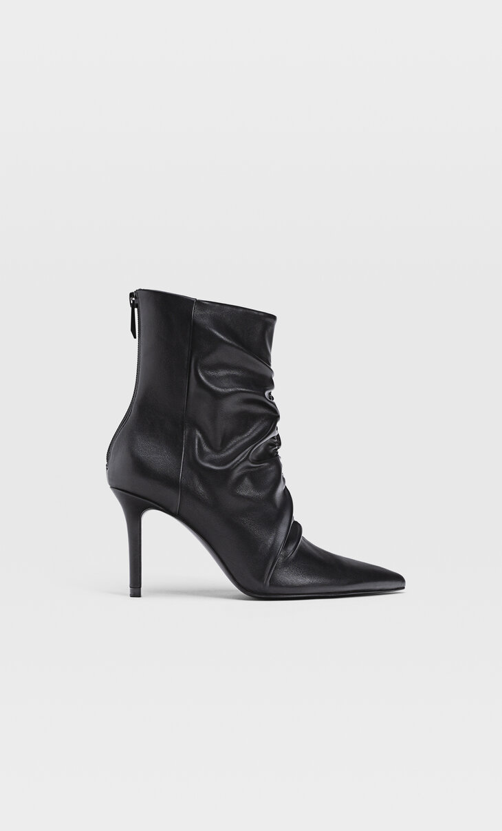 Gathered High Heel Ankle Boots Women S Boots And Ankle Boots Stradivarius Germany Visit now to discover this and more. stradivarius